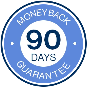 90-day money-back guarantee badge