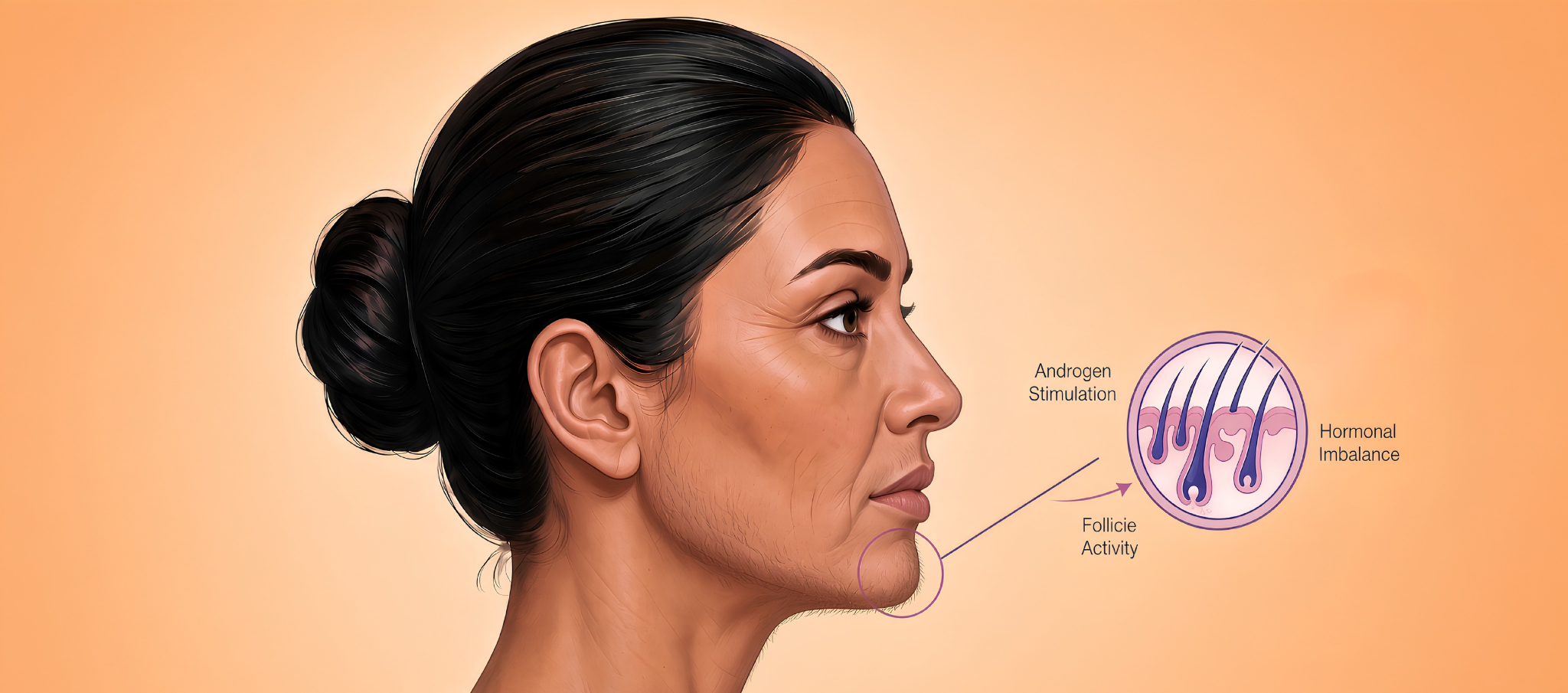 How male hormone signals activate facial hair at the root